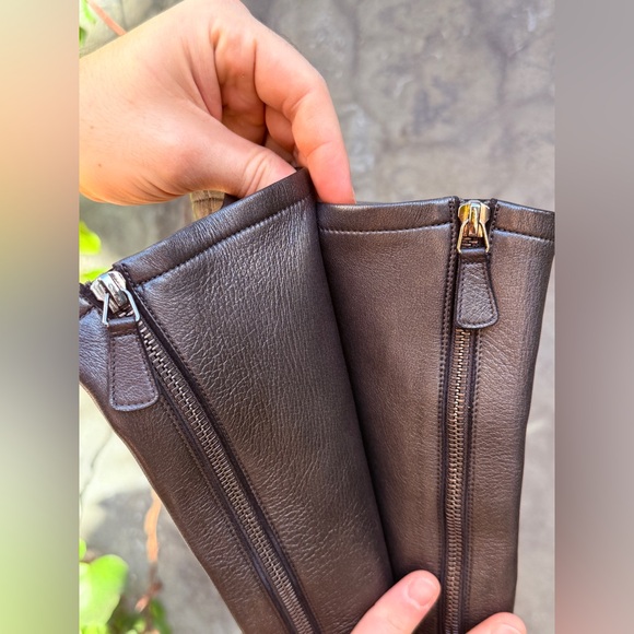 NWT🖤CHANEL🖤14A Metiers D'Art Dark Metallic Grey Thigh High Lambskin Boots - Picture 16 of 17